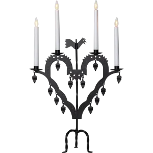 Adventsljusstake i smide tupp