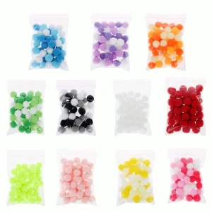 Pärlor Pom Pom Mochi Dekorationsbollar - Slime Dekorationer