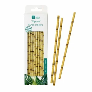Talking Tables Papperssugrör Bambu Design 30 st - Tropical Fiesta