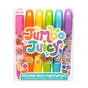 OOLY 6-pack Luktpennor Fruktdoft Highlighters Jumbo Juicy Neon