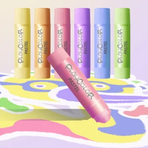 PlayColor 6-pack Kritor Pastell - Lätt att Greppa