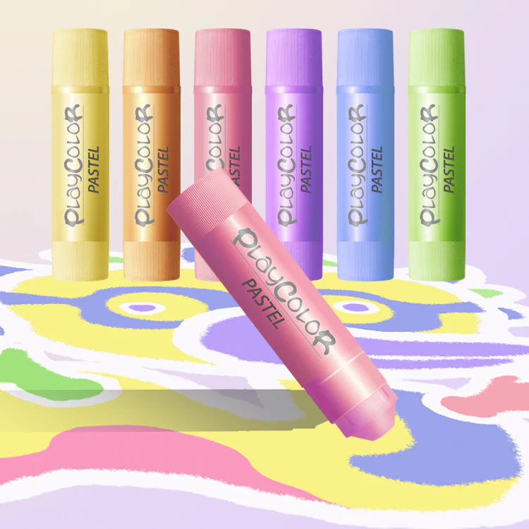 PlayColor 6-pack Kritor Pastell - Lätt att Greppa - Bild 2
