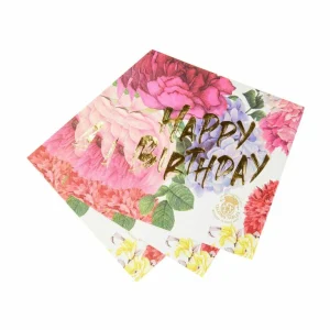 Servetter 20-pack Happy Birthday Vintage Kintsugi 33x33 cm
