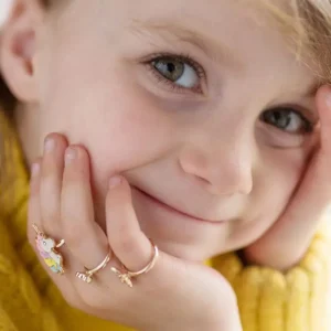 3-pack Ringar Boutique Hjärta, Enhörning, Fjäril