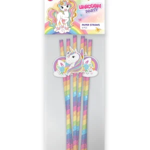 Sugrör Unicorn 19 cm 6-pack