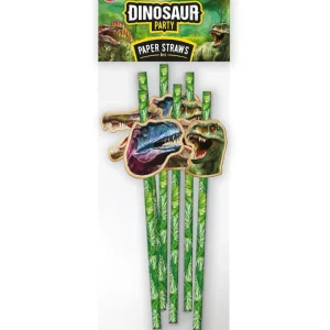 Sugrör Dino 19 cm 6-pack