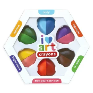 6-pack Raderbara Hjärtformade Färgkritor