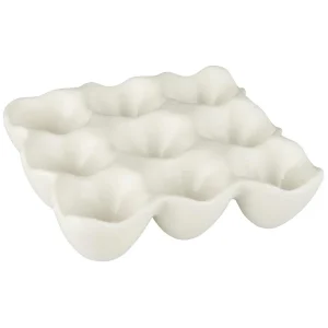 Ägghållare porslin vit