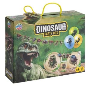 Dinosaurie födelsedags Kalaspaket för 6-pers