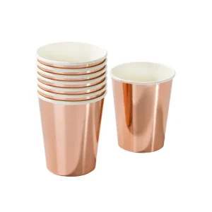 Talking Tables Pappersmuggar Roseguld Metallic 8 st - Party Porcelain