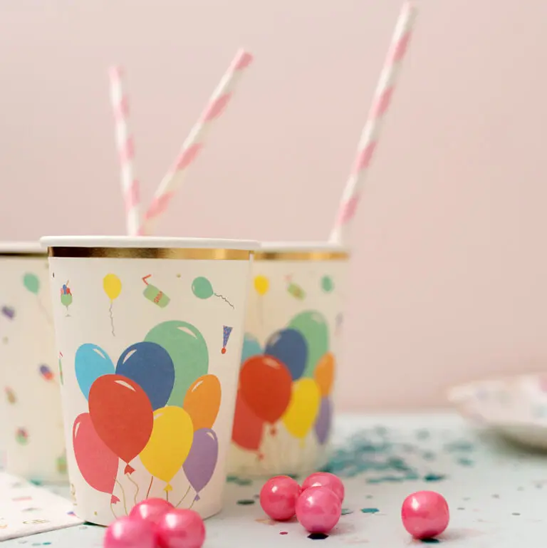 Pappersmuggar 8-pack Happy Birthday - Bild 3