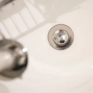 Bottenventil pop up till gjutjärnsbadkar krom